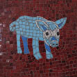 Blue Piglet mosaic