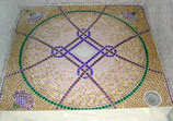 Shower Floor (Lotus & Thistles) mosaic
